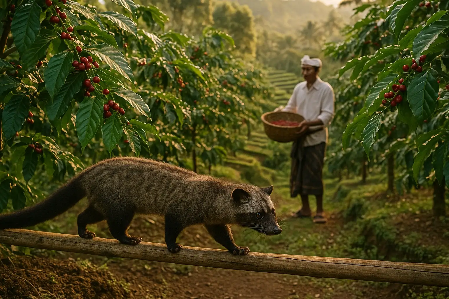 Kopi Luwak Plantation in Indonesia